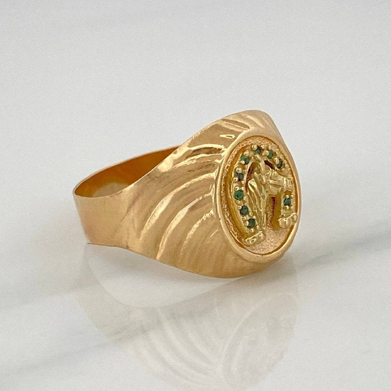 Anillo Herradura Caballo 3.95 g / T11 1/2 Oro Amarillo 18K