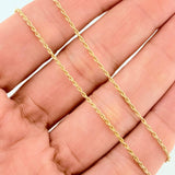 Set Cadena Lazo + Dije Cruz / 1,5 gr / 19 3/4 in Oro Amarillo 18K