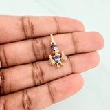Pendant Duck Money Bags 1.5 g / 3/4 in Three Golds 18K