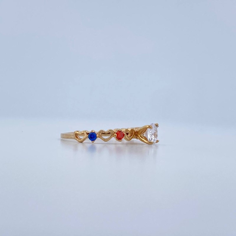 Heart Churumbela Ring 1.25gr / Size 5 1/4 / 18K Gold