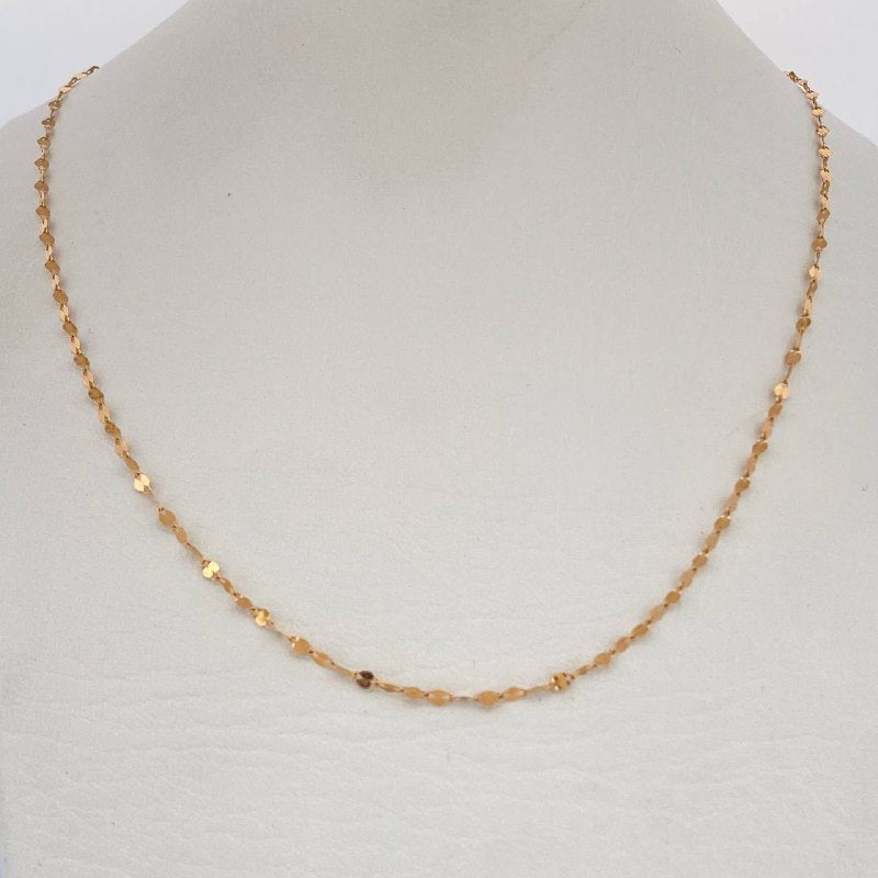 Mirror Flower Chain 0.9gr / 19.7in / 18K Gold +3 $