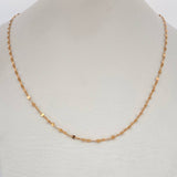 Mirror Flower Chain 0.9gr / 19.7in / 18K Gold +3 $