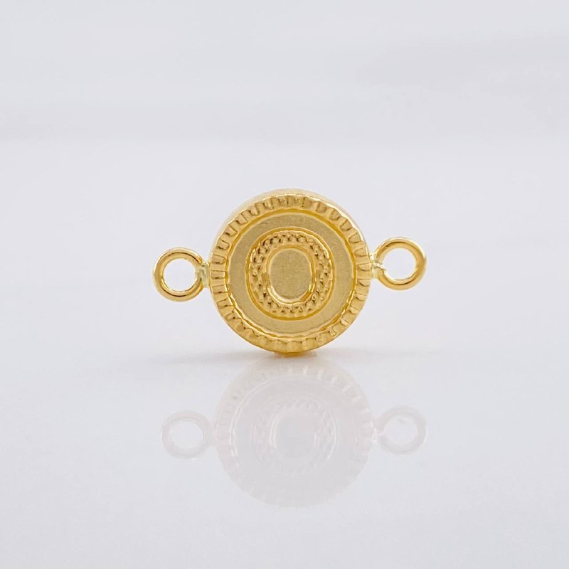 Herraje Circulo Letra O 0.6g / 3/4 in Oro Amarillo 18K