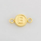 Charm Circle Letter B 0.45g / 1/2 in Yellow Gold 18K