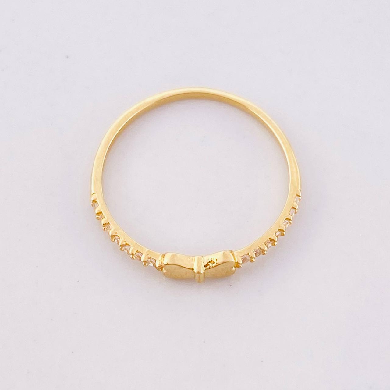 Heart Bow Ring 0.9g / T5 3/4 Yellow Gold 18K