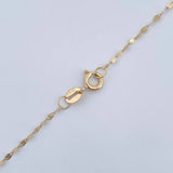 Set Cadena y Dije Flor Espejo + Virgen Guadalupe 0.6gr / Oro Amarillo 18K (Oferta) $