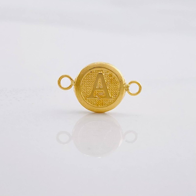 Herraje Circulo Letra A 0.4g / 1/2 in Oro Amarillo 18K