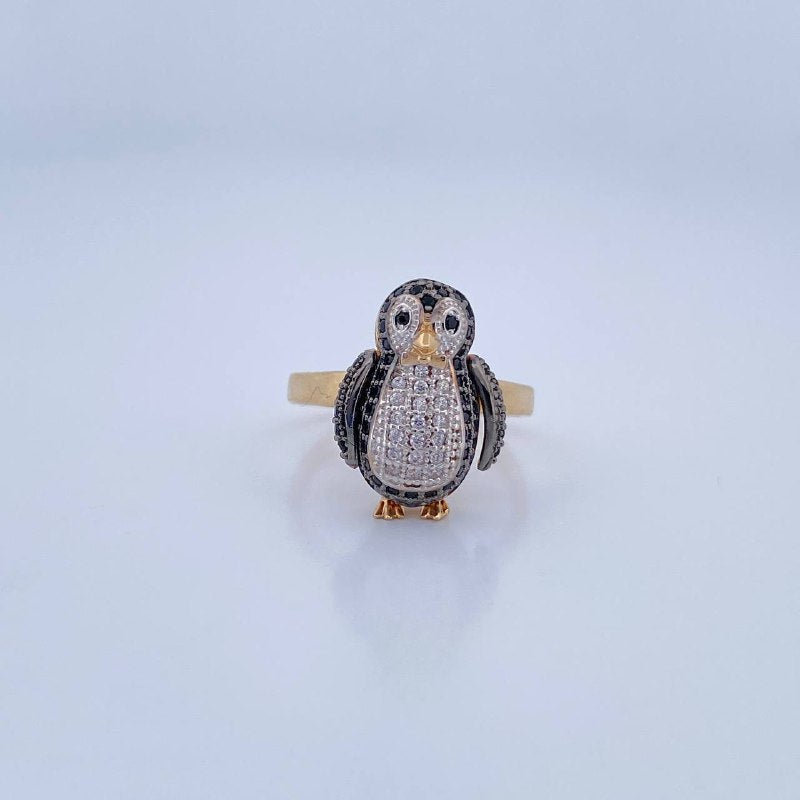 Articulated Penguin Ring 4.4gr / Size 7 / 18K Gold &