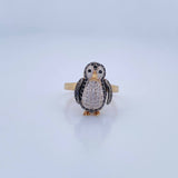 Articulated Penguin Ring 4.4gr / Size 7 / 18K Gold &