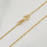 Figaro Chain Diamond Cut 1.1 g / 17 3/4 in / 0.9 mm 18K Yellow Gold