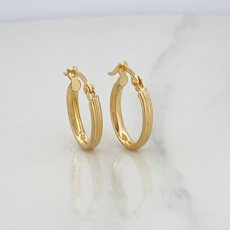 Candongas Juli Ovaladas 1.05 g / 3/4 in Oro Amarillo 18K