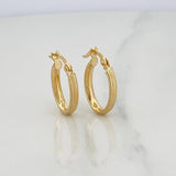 Candongas Juli Ovaladas 1.05 g / 3/4 in Oro Amarillo 18K