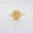 Charm Circle Letter S 0.6g / 3/4 in 18K Yellow Gold