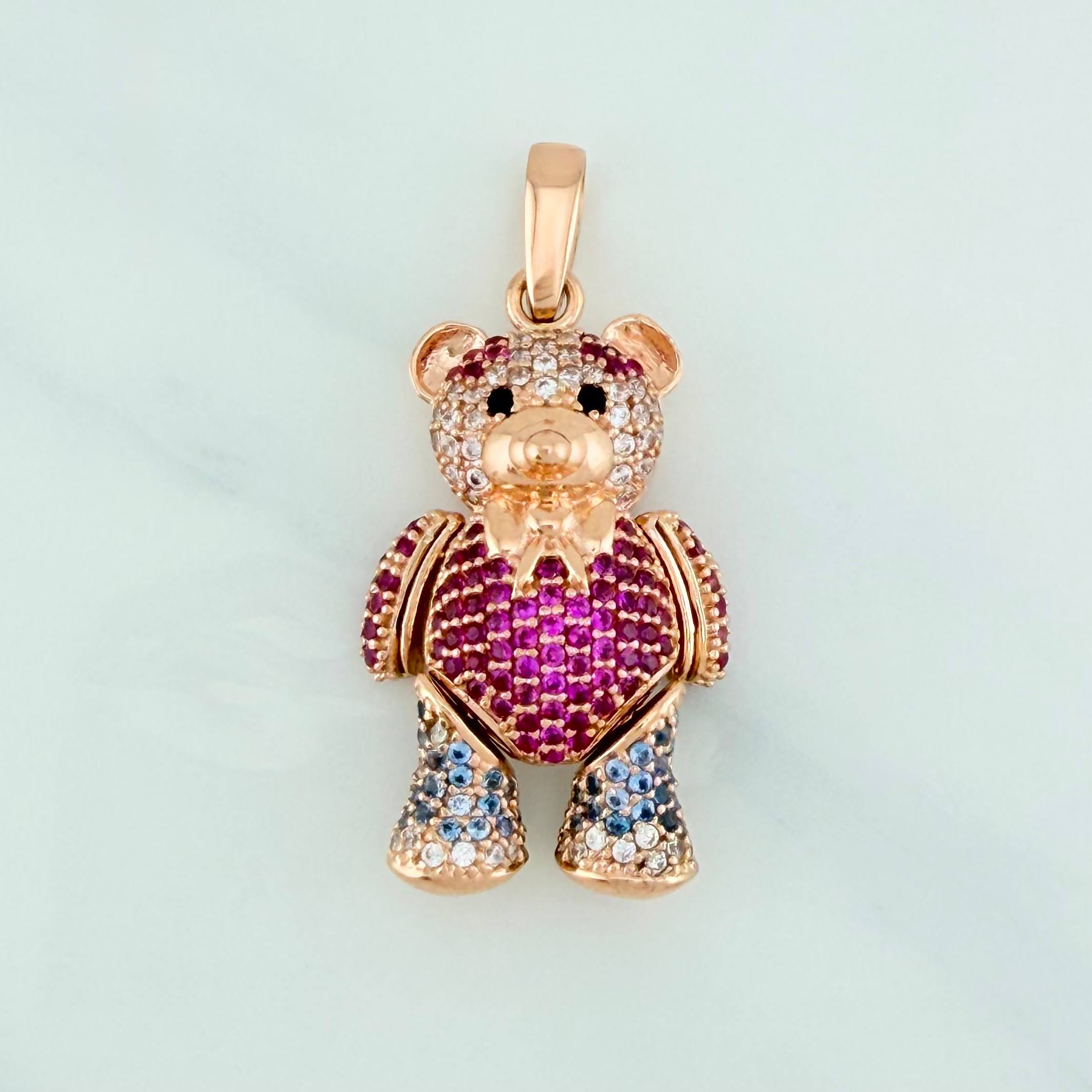 Dije Oso Articulado 11.25 g / 1 1/2 in Oro Rosa 18K