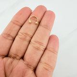 Piercing Curvo Bola 0.4 g / 1/2 in Oro Amarillo 18K