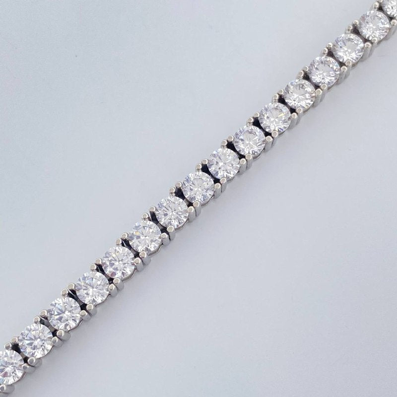 Pulso Tenis 16.3gr / 7 1/2 in / Oro Blanco 18K &