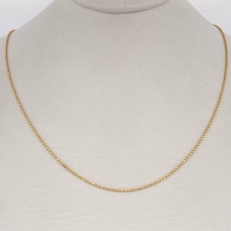 Cadena Militar 1.9gr / 45.5cm / Oro Amarillo +3 18K $