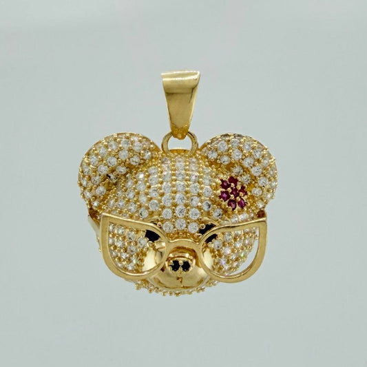 Dije Rostro Oso 9.25 g / 1 1/4 in Oro Amarillo 18K