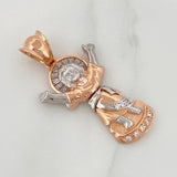 Divine Child Pendant 6.95 g / 1 3/4 in Two-tone White and Rose 18K Gold