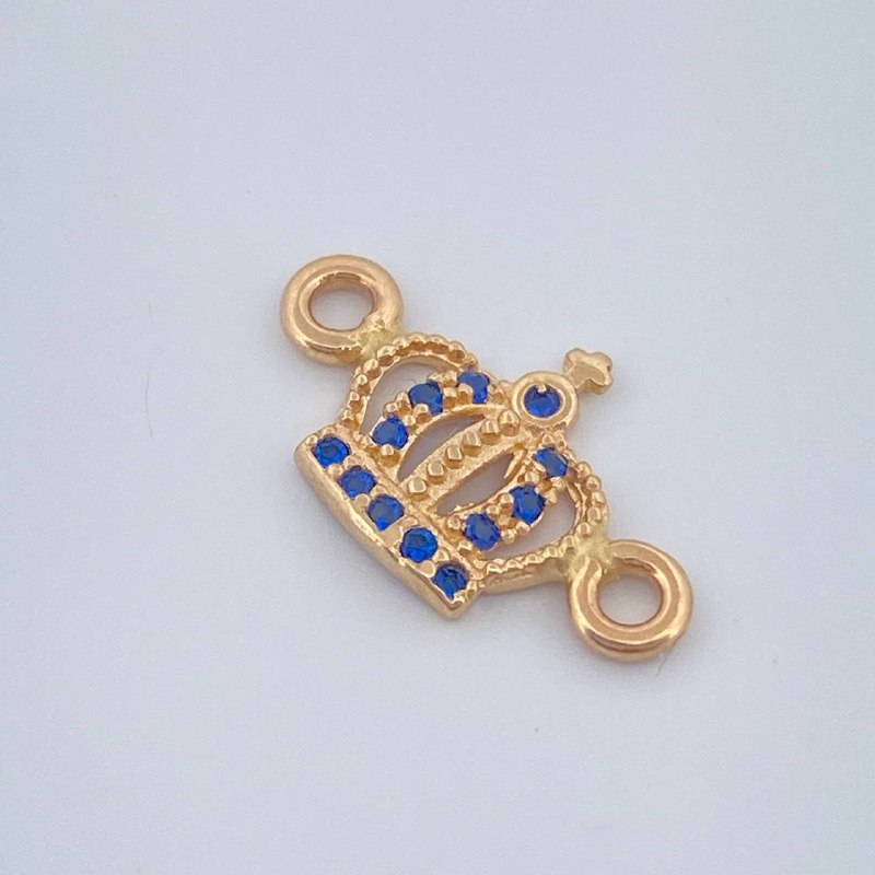 Herraje Corona 0.6gr / 1/2 in / Oro Amarillo 18K &