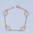 Bracelet Clover 3.6gr / 7.2in / 18K Gold &