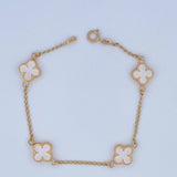 Bracelet Clover 3.6gr / 7.2in / 18K Gold &