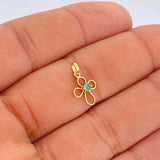 Pendant Silhouette Tear Cross 0.5gr / 3/4 in / 18K Yellow Gold &