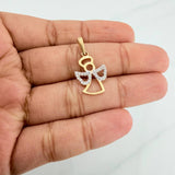 Angel Silhouette Pendant 1.45 g / 1 in Two-tone Yellow and White 18K Gold