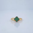 Anillo Trebol Doble Linea 2.65gr / T7 1/2 / Oro Amarillo 18K $