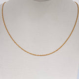 Singapore Chain 0.8gr / 15.7in / 18K Gold +3$