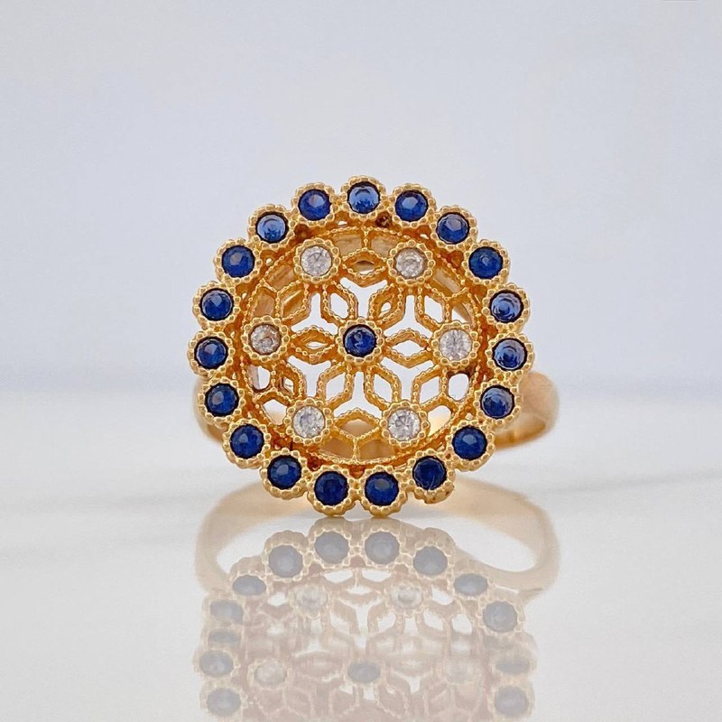 Anillo Mandala 4.35 g / T7 1/2 Oro Amarillo 18K