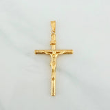 Pendant Cross Christ 1.9 g / 2 1/4 in Yellow Gold 18K