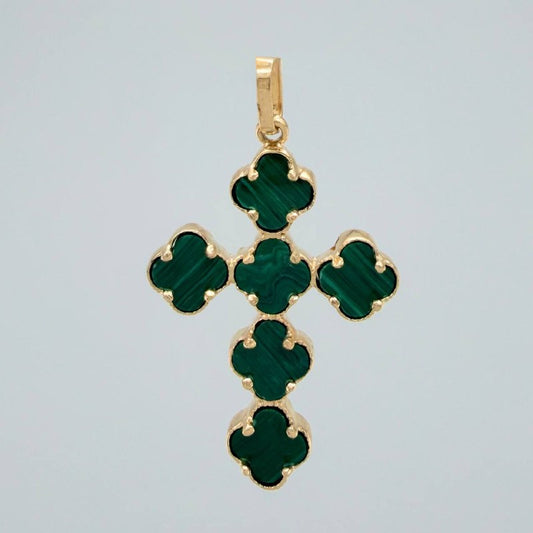 Dije Cruz Trebol 2.6gr / 1 1/2 in / Oro Amarillo Nac.Esp. 18K $