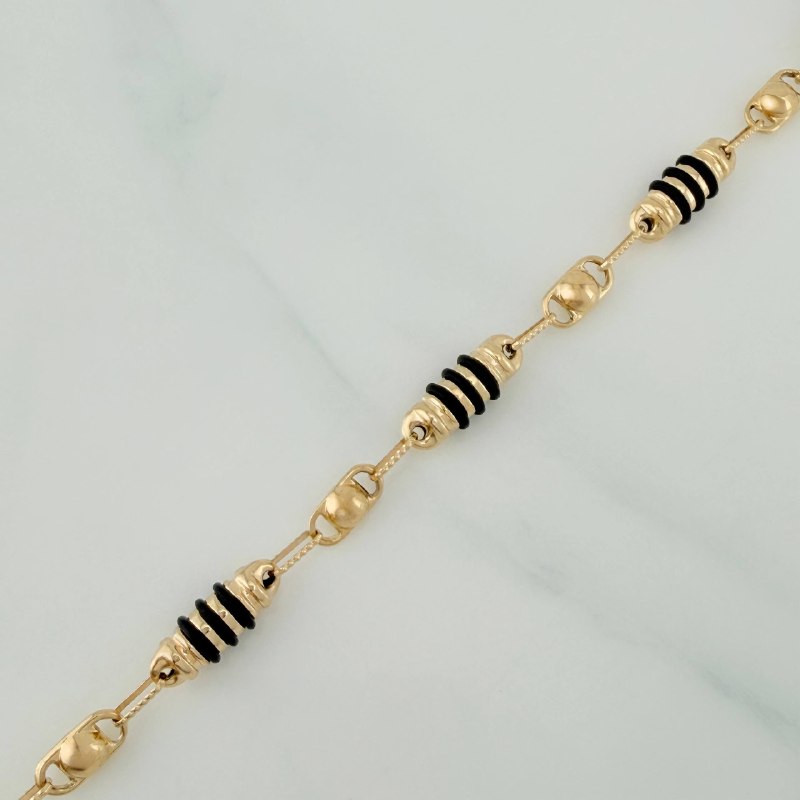 Pulso Rustico Cilindro Bolas 5.7 g / 7 3/4 in / 5.4 mm Oro Amarillo 18K
