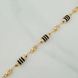 Pulso Rustico Cilindro Bolas 5.7 g / 7 3/4 in / 5.4 mm Oro Amarillo 18K