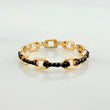 Ring Band Bracelet 1.65 g / T6 1/2 Two Golds Black Yellow 18K