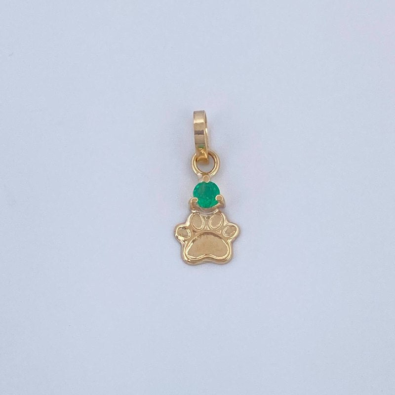 Pendant Paw Print Figure 0.3gr / 1/2 in / 18K Gold Yellow