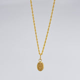 Set Cadena Lazo + Dije Virgen De La Medalla Milagrosa / 1,25 gr / 17 1/2 in Oro Amarillo 18K