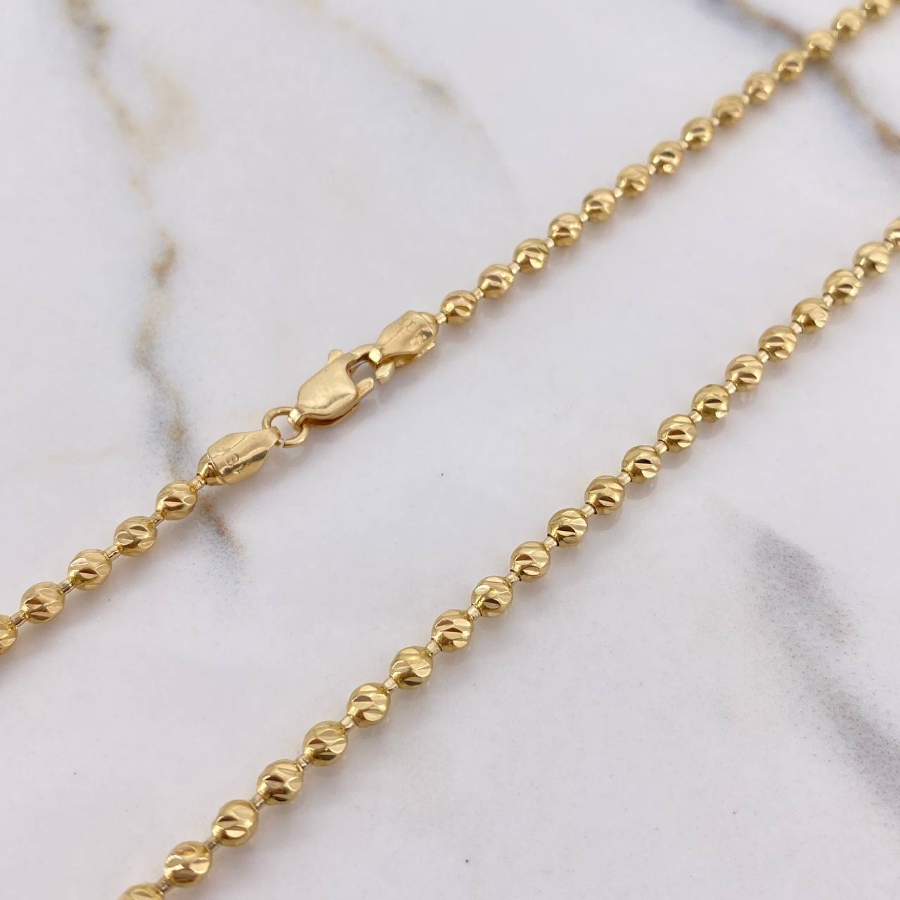 Military Chain 18.25gr / 21.7in / 2.75mm Diamond Cut 18K Yellow Gold &