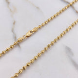 Military Chain 18.25gr / 21.7in / 2.75mm Diamond Cut 18K Yellow Gold &