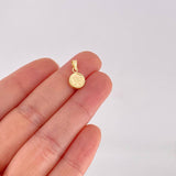 Dije Circulo Letra W 0.45g / 1/2 in Oro Amarillo 18K