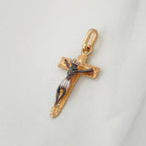 Dije Cruz Cristo Milagroso De Buga 1.6 g / 1 in Tres Oros  18K