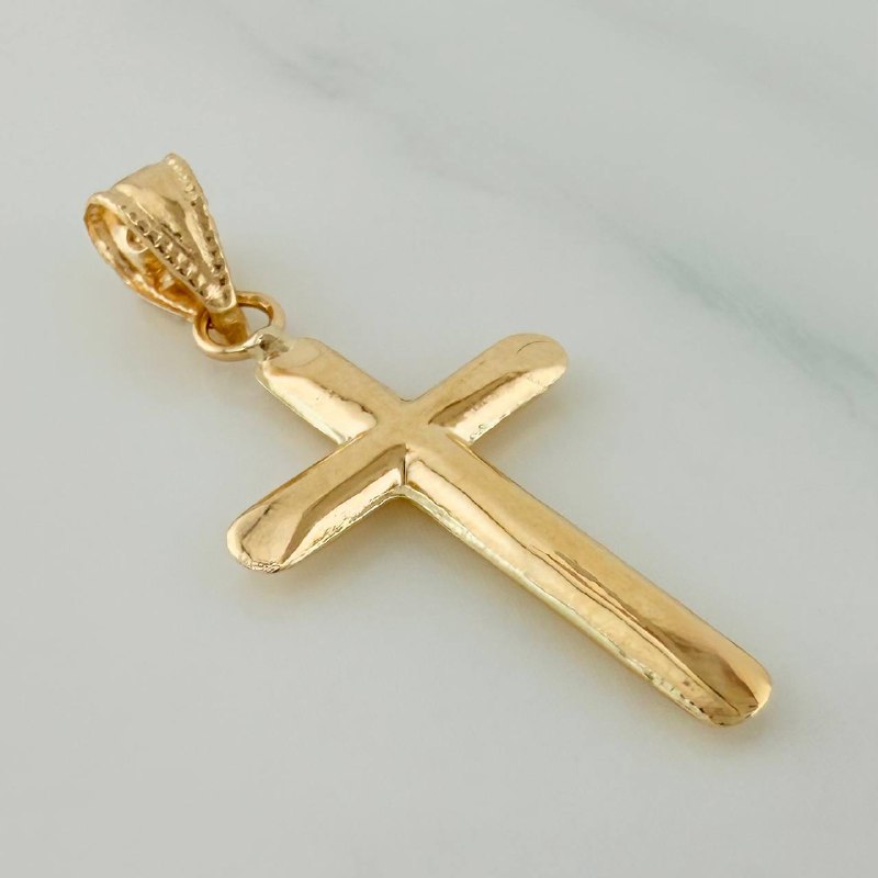 Pendant Cross 0.6gr / 1 in / 18K Yellow Gold %