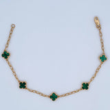 Clover Bracelet Box 4.15gr / 19cm / 18K Yellow Gold Nac.Esp. &