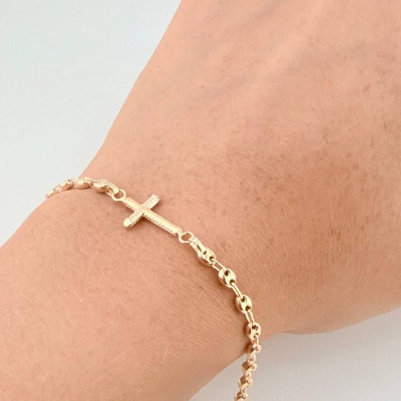Bracelet GC Cross 2.3g / 6 3/4 in / 3.1mm Yellow Gold 18K