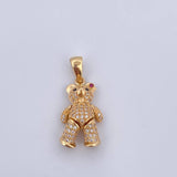 Articulated Bear Pendant 4.5gr / 3cm / 18K Gold &