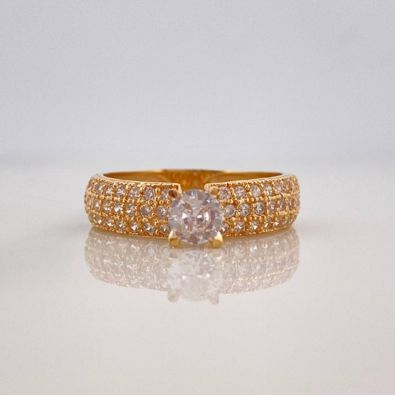 Solitaire Ring Churumbela 3.05 g / T6 1/2 Yellow Gold 18K