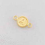 Charm Circle Letter A 0.4g / 1/2 in 18K Yellow Gold