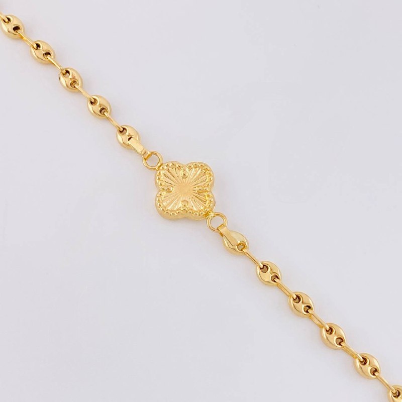 Pulso GC Trebol 2.5g / 7 1/4 in / 3.2mm Oro Amarillo 18K