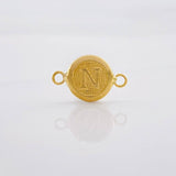 Herraje Circulo Letra N 0.35g / 1/2 in Oro Amarillo 18K